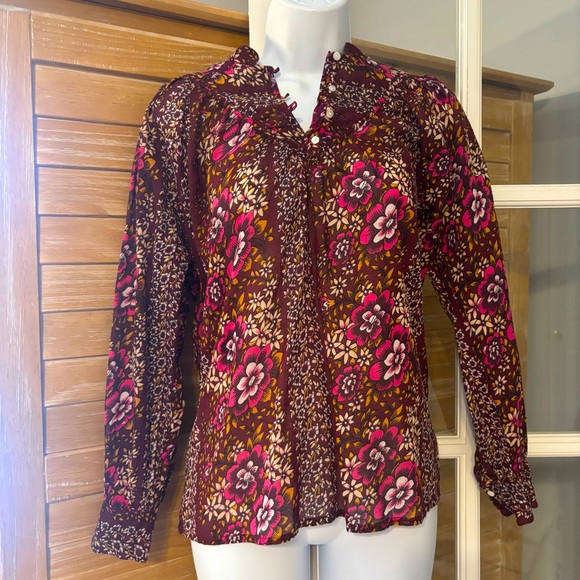 Anthropologie Florile Cotton Avrile Blouse XS NWOT - Picture 7 of 13